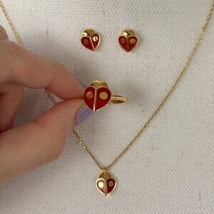 Kate Spade Ladybug Animal Party Jewelry Set